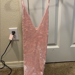 Pink velvet body suit FOREVER 21